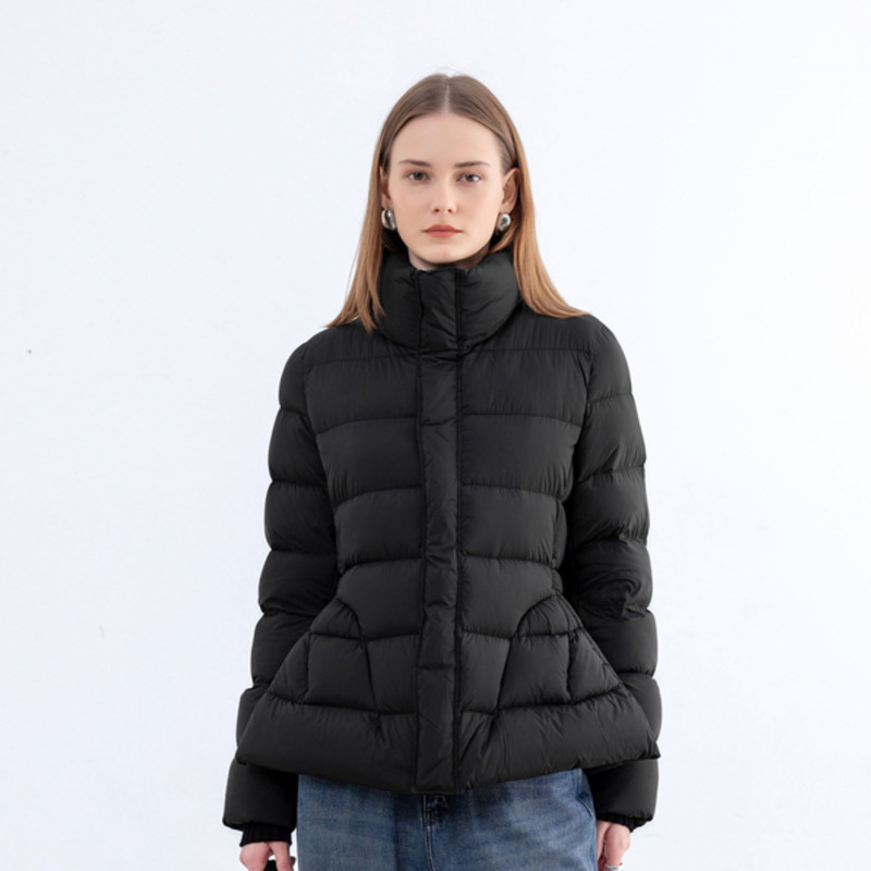 High-End 90 White Duck down Waist Slimming Look Silhouette down Jacket for Women 2025 Winter Fashion Simple Daily Top Trend