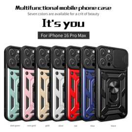 适用苹果16PROmaxiPhone16pro支架磁吸防水手机壳二合一厂家直销