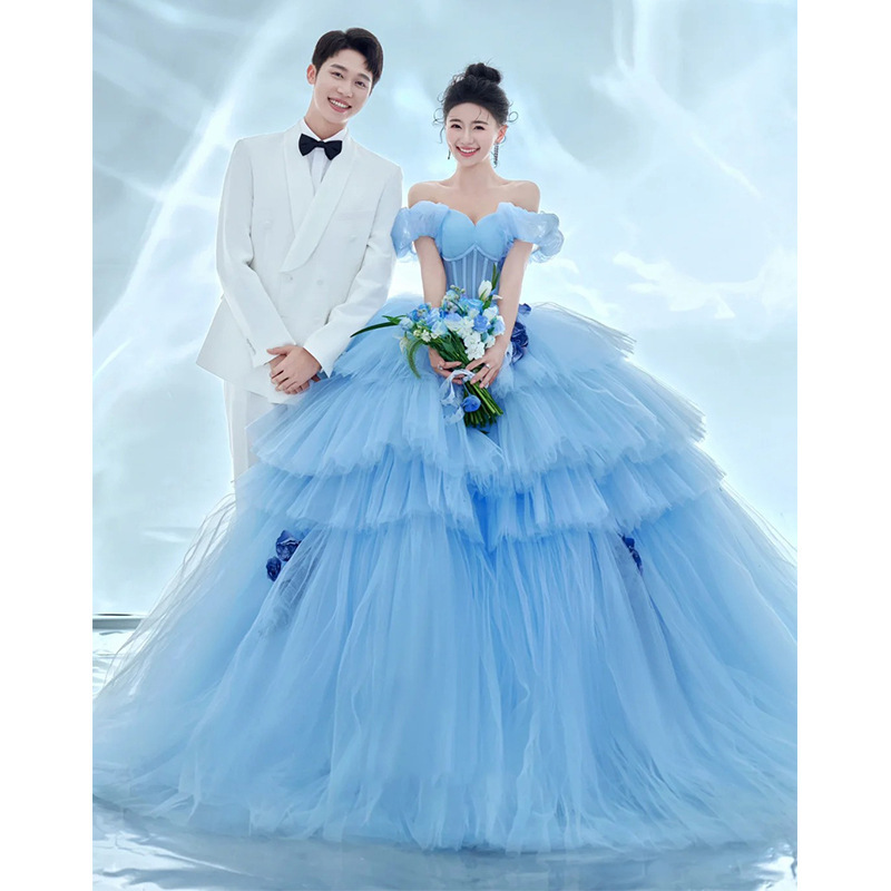 Photo Studio Theme Clothing for Couples, High-End New Style Photo Shoot, Indoor Photography Clothing, High-End Banquet Wedding Dress
