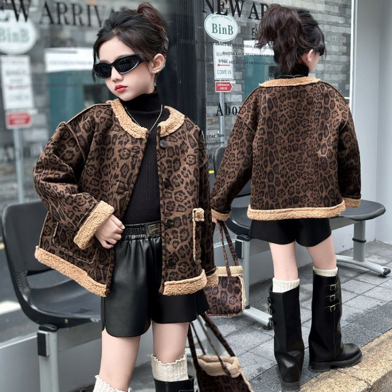 XINGLUOMENGBEI SAMENA 레오파드 무늬 양면 재킷 WT413