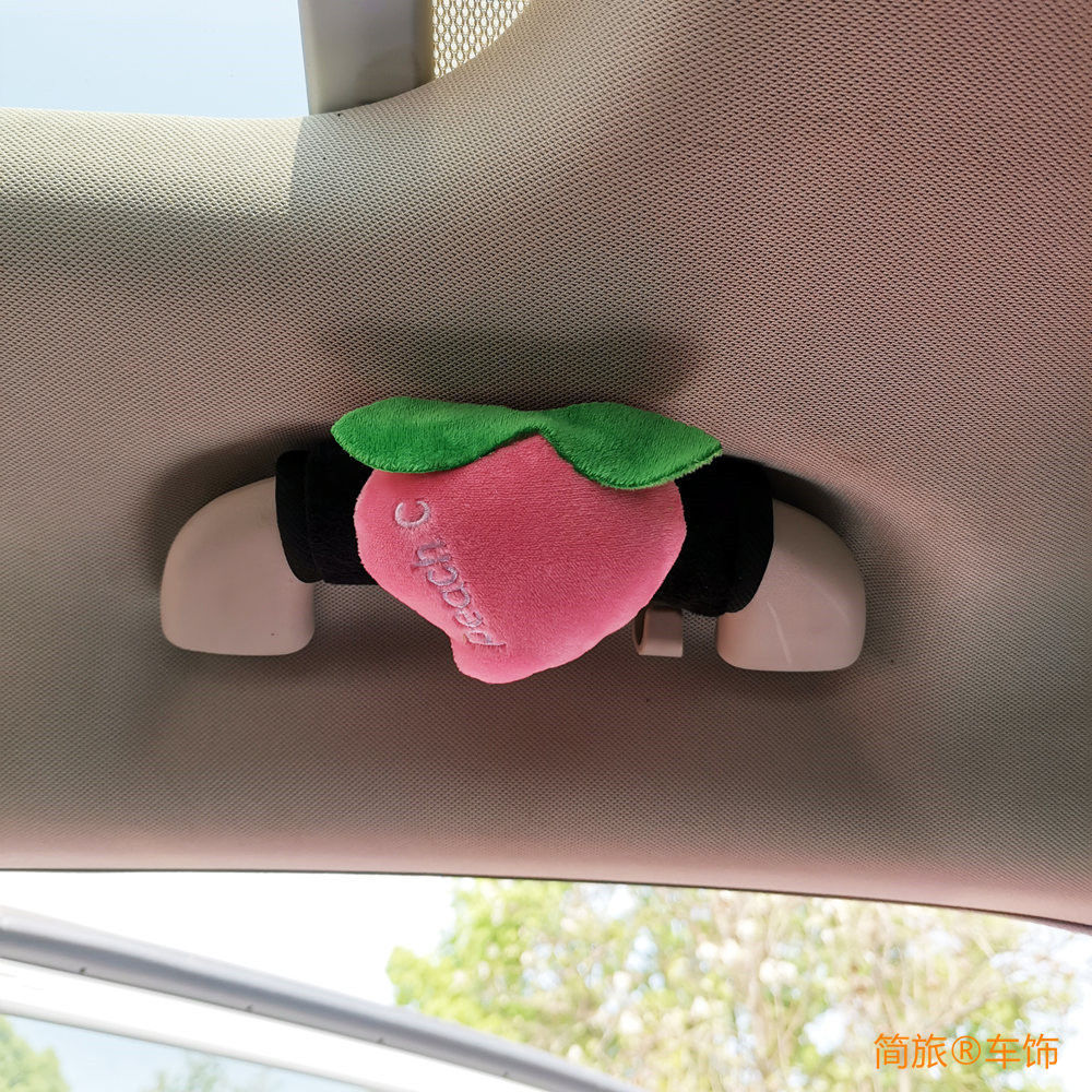 Cute dibujos animados frutas mango de automóvil hombre y mujer universal mango de puerta interior cubierta guante de tracción de techo