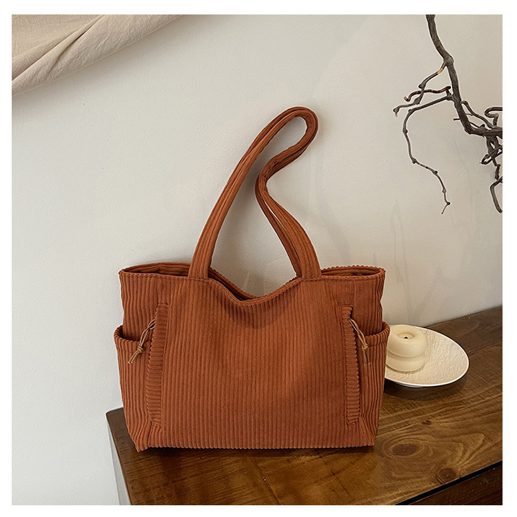 Corduroy Shoulder Bag for Women, Large Capacity, New Casual Shopping Bag, Hand-Carry Commuting Tote Bag, Casual Versatile Bag Corduroy Shoulder Bag for Women, Large Capacity, New Casual Shopping Bag, Hand-Carry Commuting Tote Bag, Casual Versatile Bag