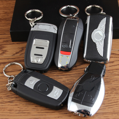Internet celebrity windproof straight car key inflatable lighter creative personalized gift ultra-thin new and unique fashion gift