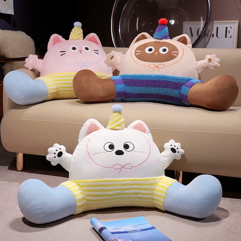 Bedside Cushion Large Backrest Bed Soft Bag Waist Protection Sofa Bedroom Decorative Pillow Office Seat Waist Pillow