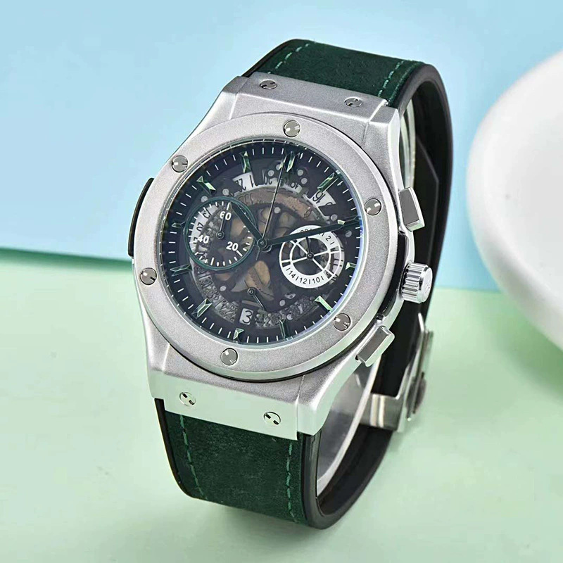 Classic Hengjia Elegant Cross-Border European Style Men's Quartz Multi-Function Six-Pin Sweep Second Calendar Watch Wholesale