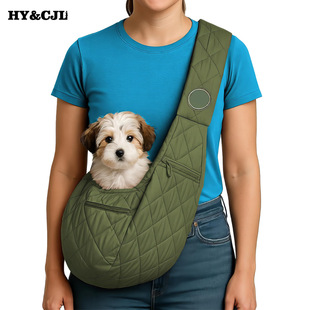 Cross-Border Hot-Selling Pet Bag Crossbody Cat Bag Multifunctional Adjustable Shoulder Strap Puppy Bag Safety Belt Soft Bag Carrying Bag