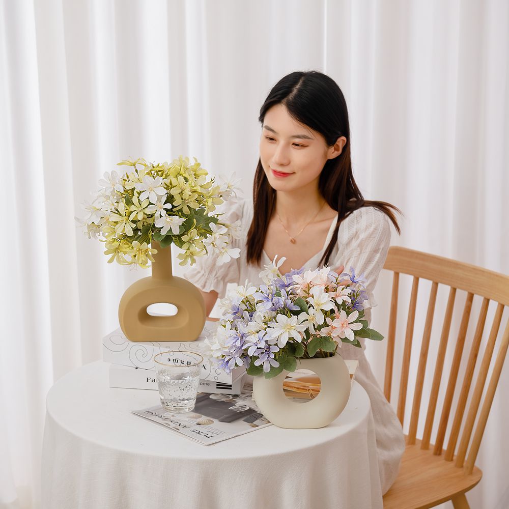 七海5叉香雪蘭INS風仿真花廠家家居裝飾跨境婚慶批發假花MW66788