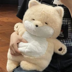 爆型柴犬ぬいぐるみ人形かわいい柴犬人形寝て枕を抱いてプレゼントする男の子