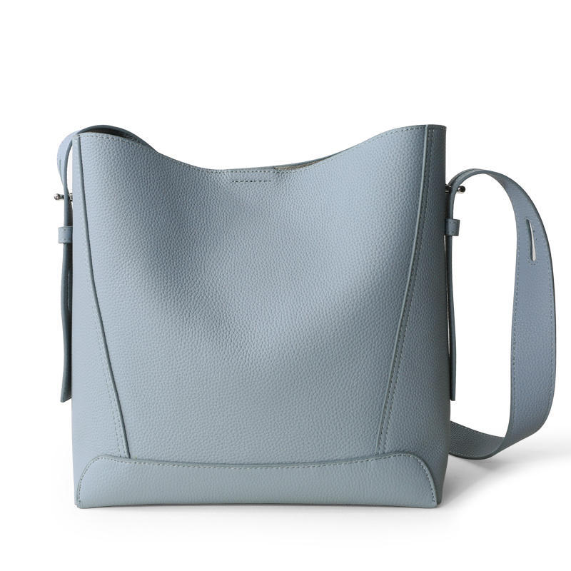 2024 New Women's Bucket Bag Luxury Niche Design Genuine Leather Large Capacity Commuter Shoulder Crossbody Bag - Thumbnail 8