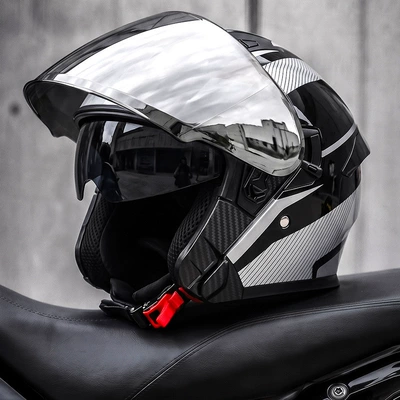 scooters and motorcycles | Motosiklet kaskı (dəbilqə) - silver-swift-wind-silver-plated-mirror-free-hd-mirror-l58-59-head-circumference