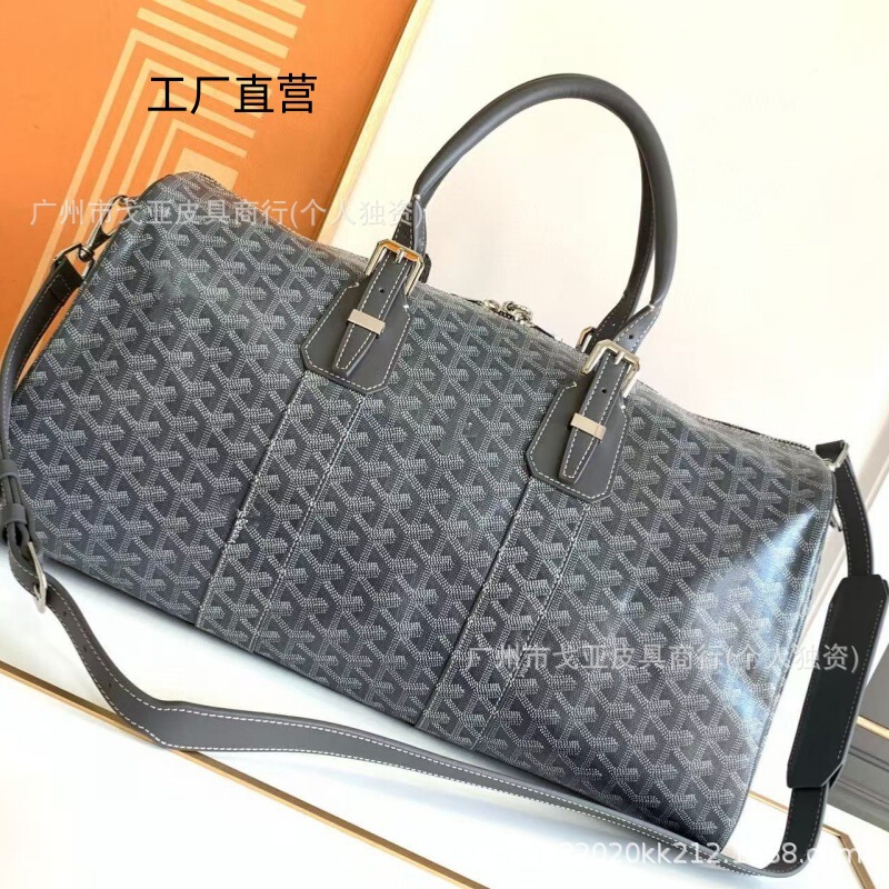 Goyard Men's and Women's Travel Bag Y-Shaped Monogram Travel Bag Handbag Shoulder Crossbody Luggage Bag Large Capacity