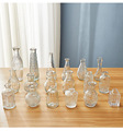 欧式小花瓶厂家批发简约玻璃花瓶透明复古插花花器多规格袖珍花瓶
