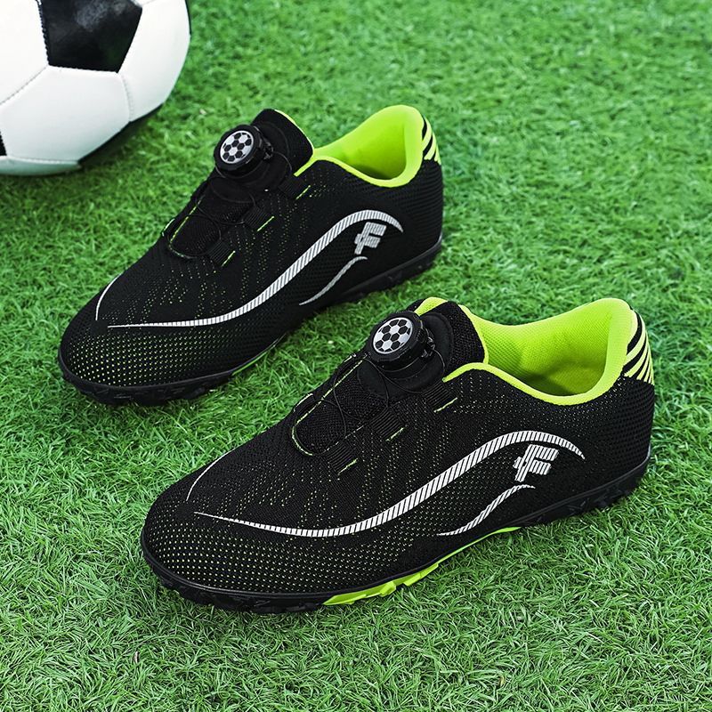 Primavera nuevos zapatos de fútbol transpirables para niños botón giratorio para niños TF clavos rotos zapatos de entrenamiento de fútbol transfronterizos image 4
