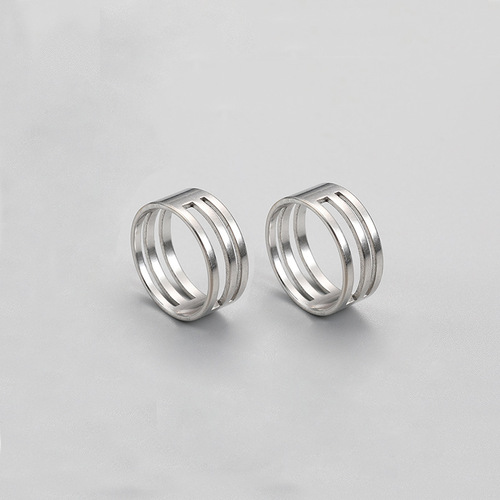 DIY jewelry tools, stainless steel open and close ring hangers, rings for handmade single loop open-close finger rings