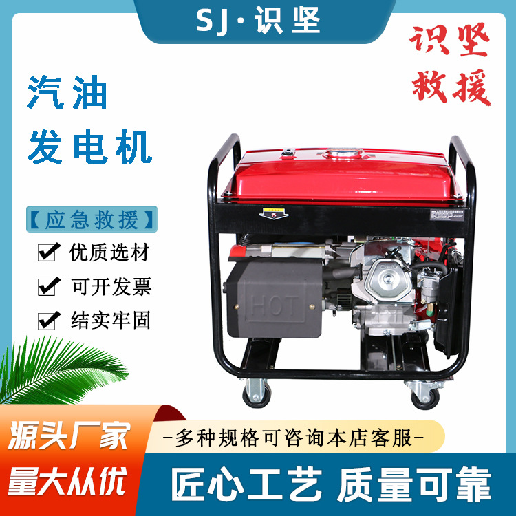 便携式户外小型汽油发电机家用车载露营单相发电机3.9KW发电机