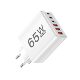 New PD charger 65W multi-port fast charger 3USB 3Type-c charging head 3.1A European and American British regulations