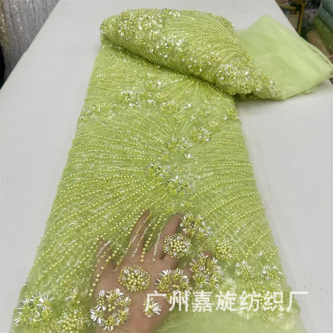 Modas nuevas fuegos artificiales gráficos sequinilla bola pequeña fresca rosa tela de encaje vestido infantil vestido de boda accesorios