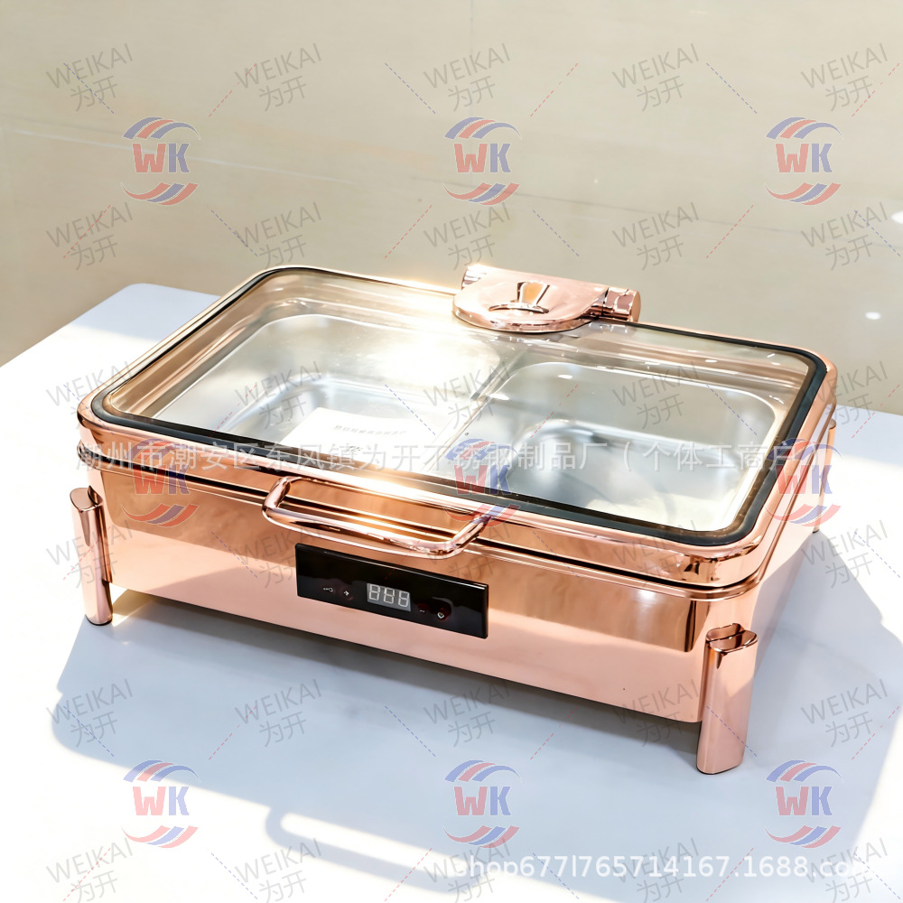 Horno de comedor inteligente de aislamiento térmico de inducción automática de acero inoxidable 304 de alta gama horno de solapa de desayuno horno de calentamiento eléctrico comercial horno de Buffy
