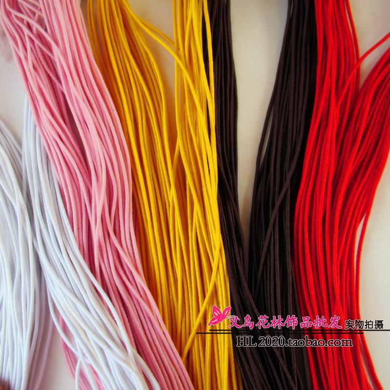 3mm粗圆形包芯弹力线 进口乳胶橡皮筋松紧带松紧绳带绑绳服装辅料