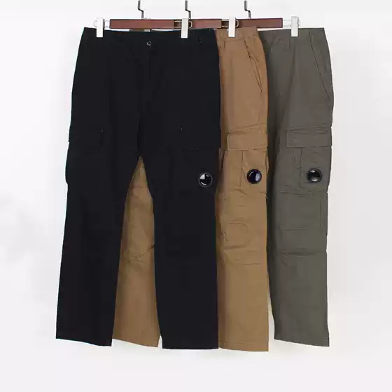 American Streetwear CP Style Pocket Lens Classic Wash Loose Cargo Pants Unisex Casual Trousers