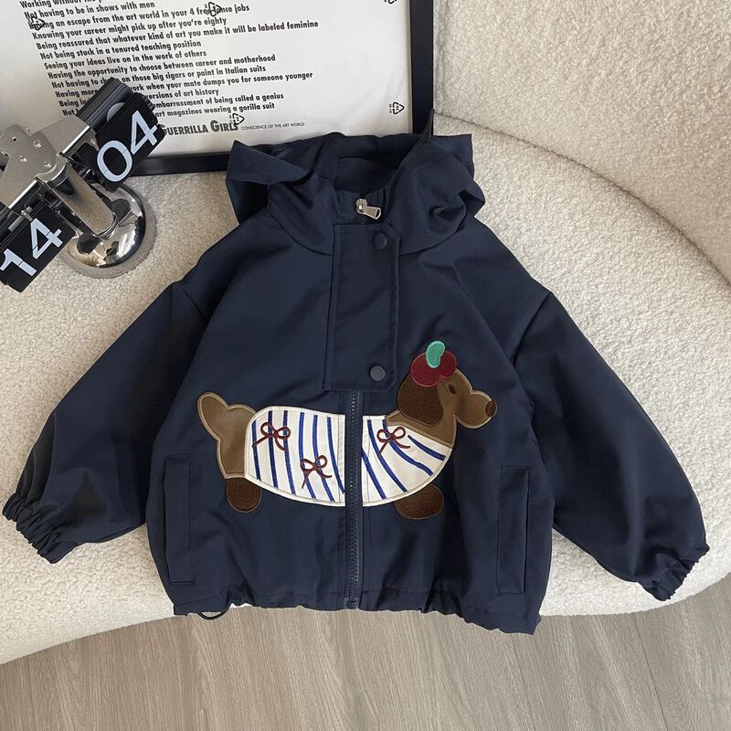 Boys' Jacket 2026 Autumn New Style Children's Trendy Korean Fashion Windbreaker Korean Style Puppy Jacket for Spring and Autumn Boys' Jacket 2026 Autumn New Style Children's Trendy Korean Fashion Windbreaker Korean Style Puppy Jacket for Spring and Autumn