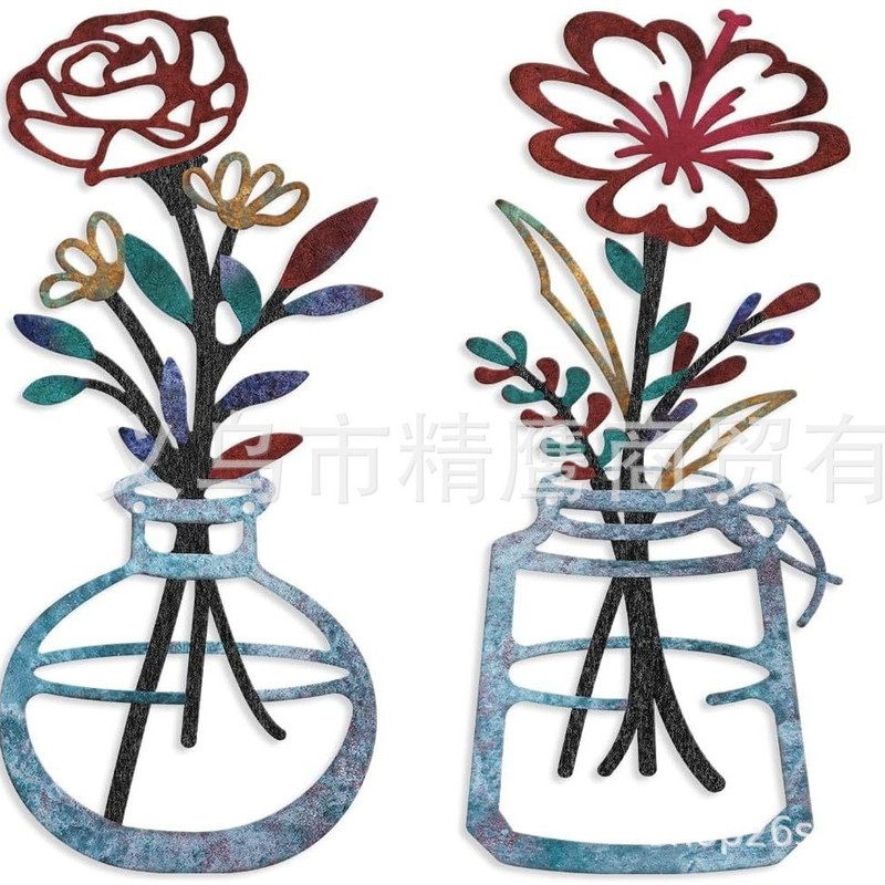 跨境金属花卉墙壁艺术背景画铁艺装饰墙壁装饰客厅卧室居家装饰画|undefined