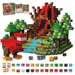 Магнитные кубики «Мир динозавров» развивающая игрушка