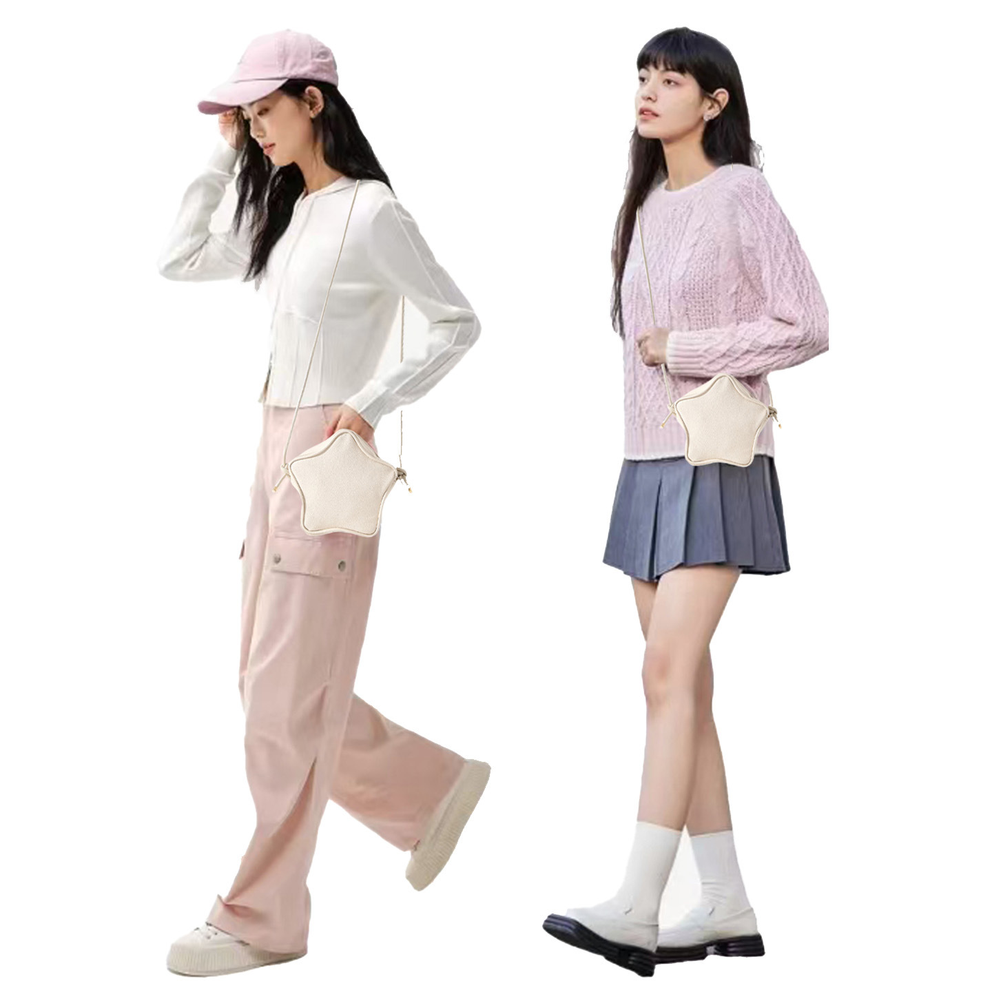 硕果迷你五角星手机包包女百搭背包耐脏易洗夏季女斜跨包跨境星星
