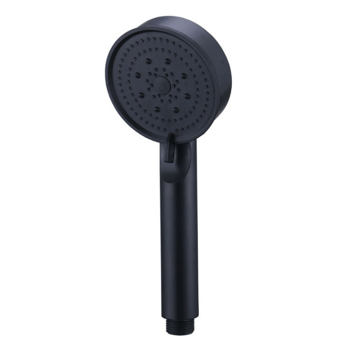 Black Warrior cabezal de ducha de mano negro de cinco engranajes de mano de gran superficie rociado presurizado cabezal de ducha traje de boquilla de Ducha
