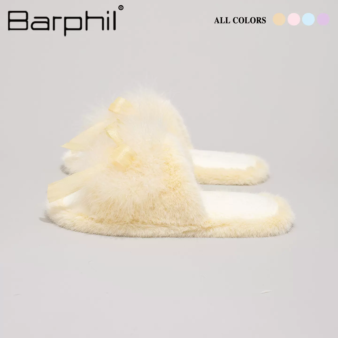 秋冬保暖毛毛拖女士居家拖鞋防滑静音露趾棉拖可外穿厚底保暖棉鞋