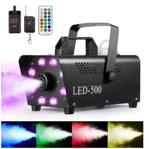 八颗灯LED500W烟雾机可调色烟机万圣节包房酒吧烟机舞台灯光