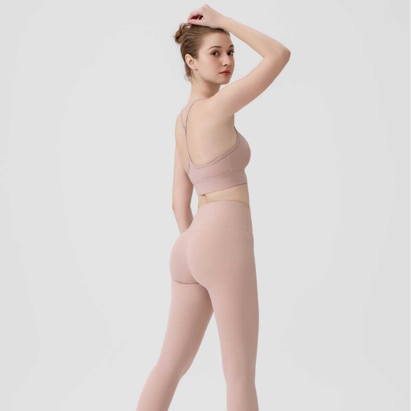 Ld Nine-Point Pants Y-Back Vest Set Sports High-Neck Hoodie Jacket Yoga Slim-Fit Yoga Set for Women