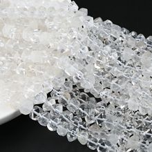 天然白水晶不定型散珠菱形白水晶冲角不规则串珠散珠diy饰品配件