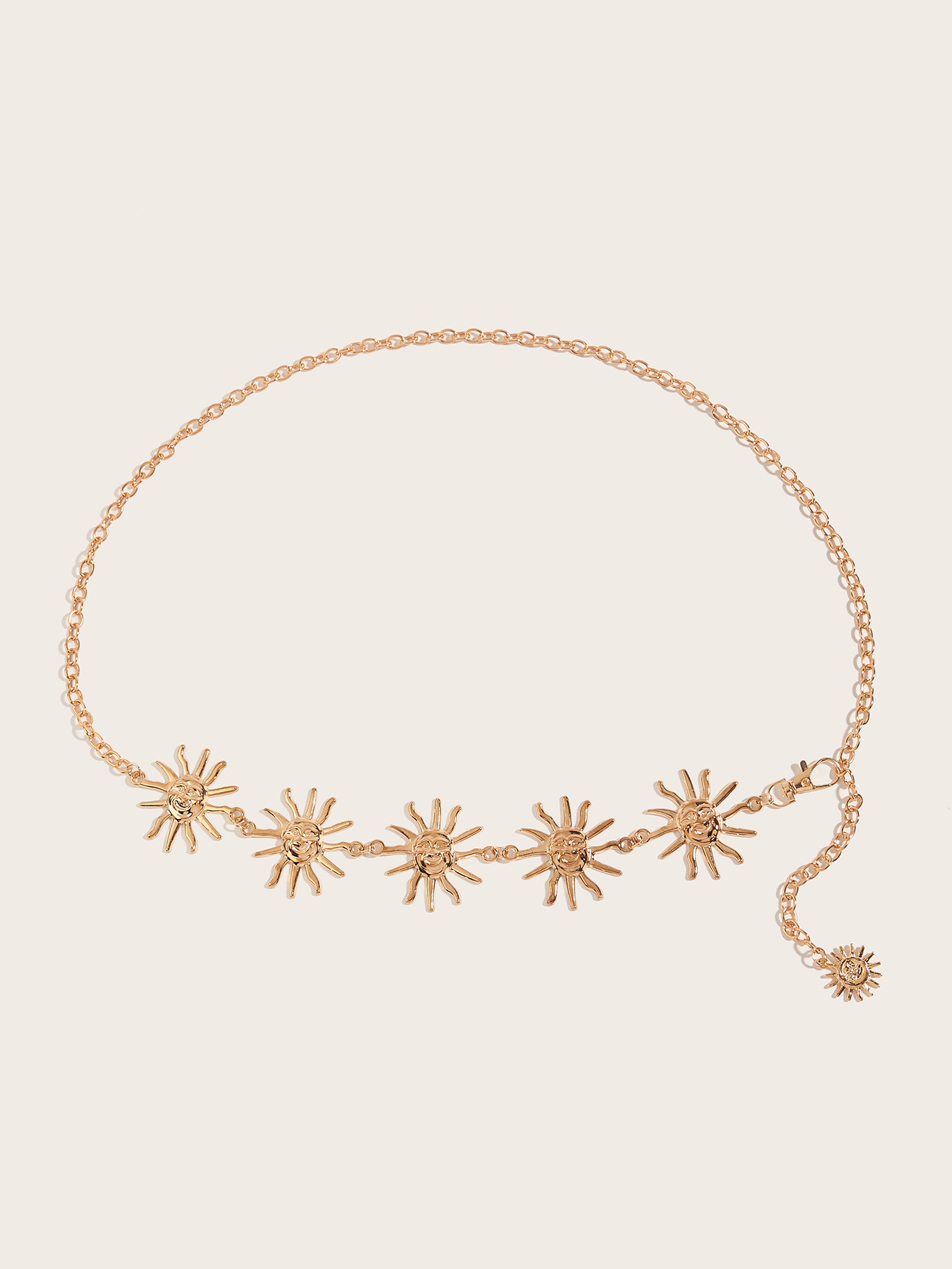 100g Weight Waist Chain Classification Holiday, Beach Occasion Iron Material Sun Pattern Spring&Summer Season Women's Gender Vacation Style Wholesale Jewelry Vacation Sun Iron Waist Chain 12