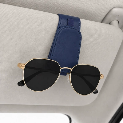 Car Glasses Clip/Bill Clip car sun visor sunglasses - royal-blue
