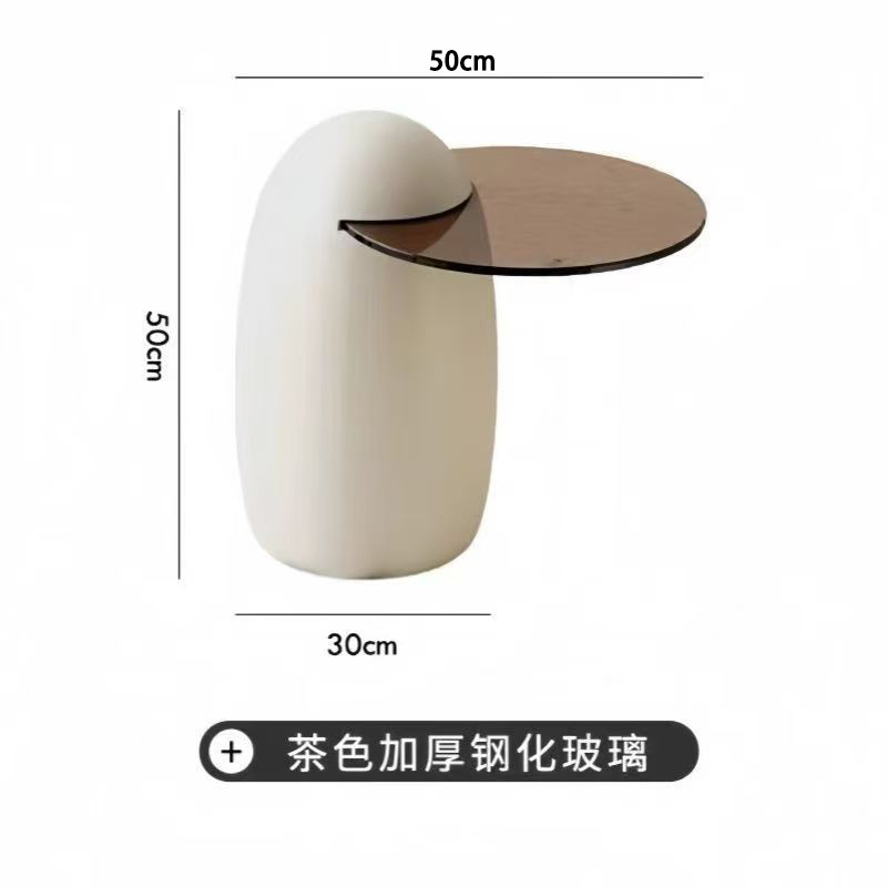 意式极简圆形茶几客厅轻奢现代组合简易小户型家用创意设计师|undefined
