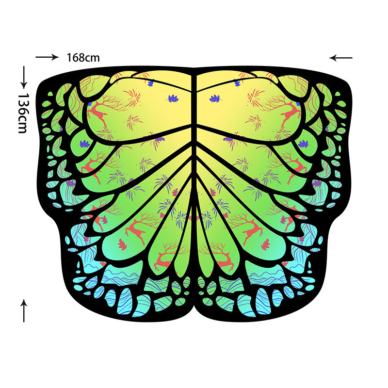 Capas de mariposa comercio exterior transfronterizo capas de mariposa Halloween decoración de danza colorida alas de mariposa al por mayor