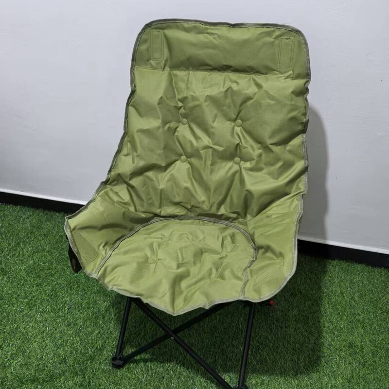 Cotton High-Back Moon Chair, Soft and Comfortable Autumn and Winter Cotton Moon Chair, Camping Chair, Fishing Chair, Picnic High-Back Chair