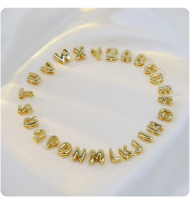 304 Stainless Steel, Copper Material 1 Piece 10*10mm 304 Stainless Steel Copper Letter DIY Jewelry Accessories Beads Chain
