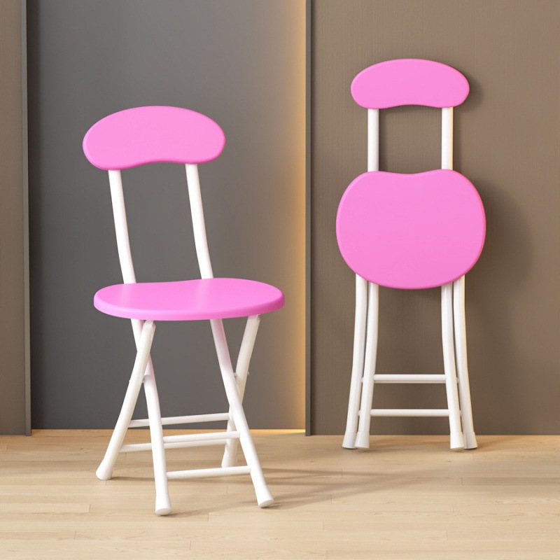 Silla plegable, taburete, silla para el hogar, mesa de comedor, taburete alto, taburete redondo pequeño, banco de respaldo con correa de caballo, simple y portátil
