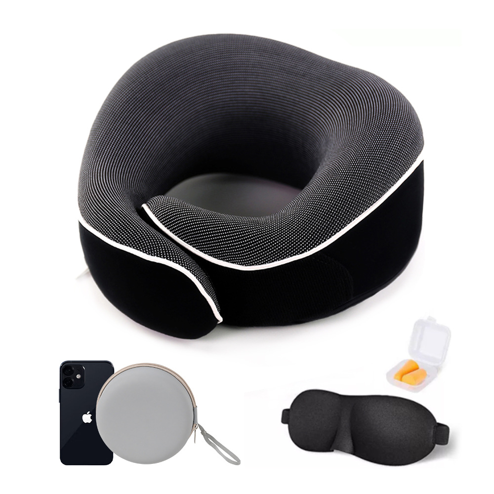 Ventas transfronterizas calientes almohada de memoria espacial almohada de cuello almohada caja de almacenamiento almohada de memoria almohada de algodón de rebote lento almohada de tipo u