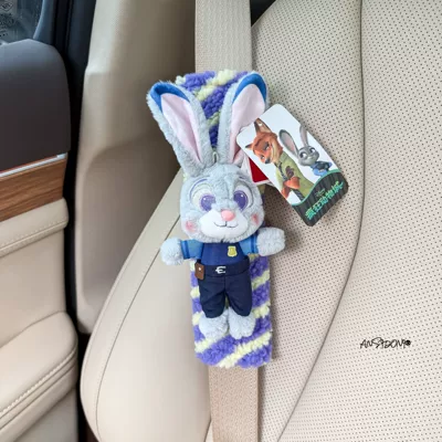 Car Seatbelt Cover Car – Sürətlər qutusu və əl tormozu başlıqları - shoulder-pads-striped-officially-licensed-warm-cozy-judy-single