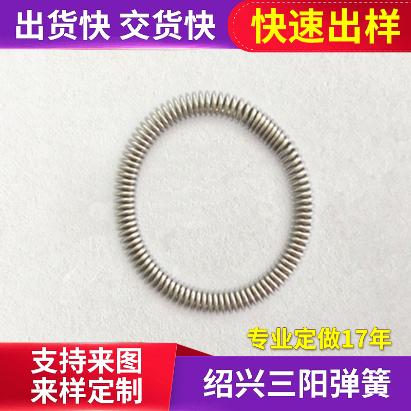 厂家批发304不锈钢油封弹簧 骨架密封弹簧 圆形环形弹簧批发