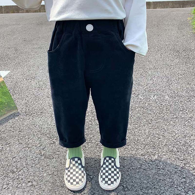 Black cotton trousers