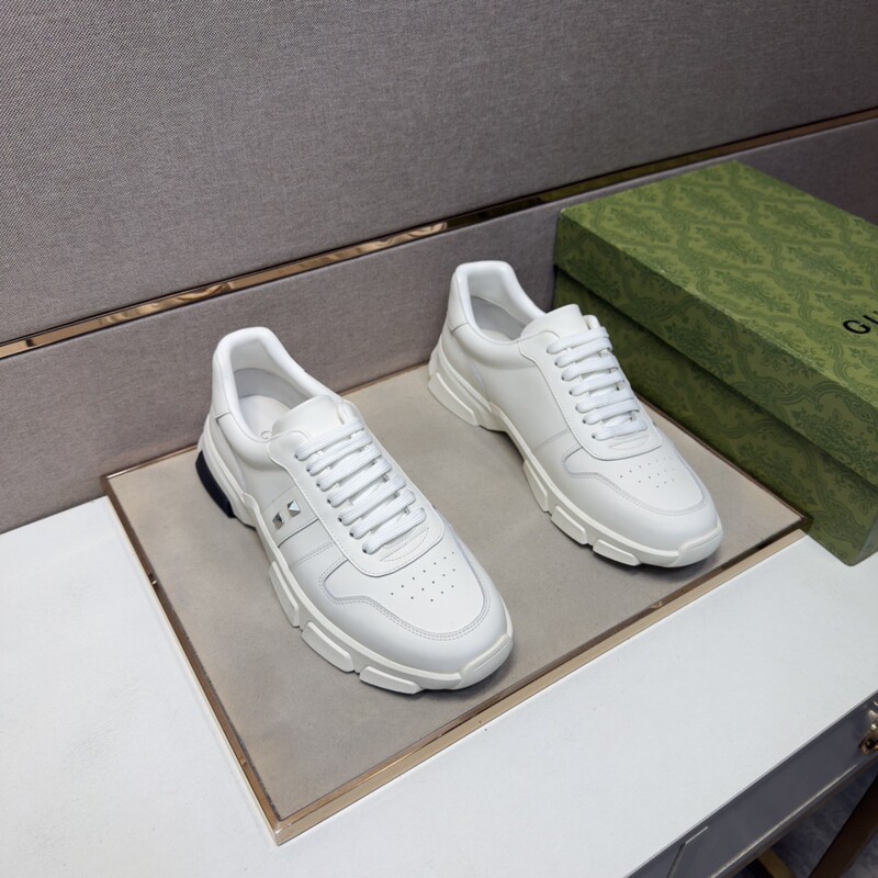Original Brand Original Box Spring 2026 Genuine Leather Mesh Breathable Men's Korean Style Sports Flat Fashion Trendy Casual Leather Shoes
