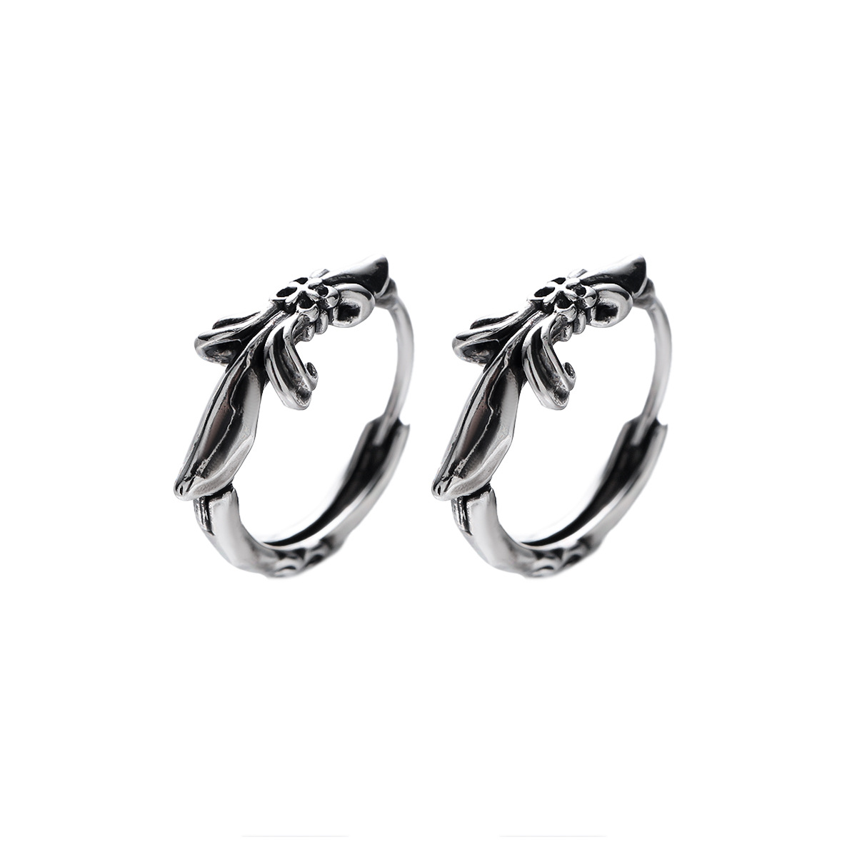 Fashionable earrings hip-hop style