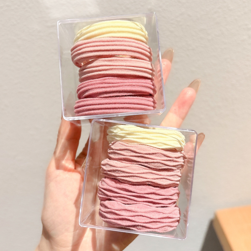 Cauda de caballo no colapsar anillo de cabello para mujeres de alta altura elástico anillo de cabello de correa duradero para adultos grueso y grueso cabeza de cabello