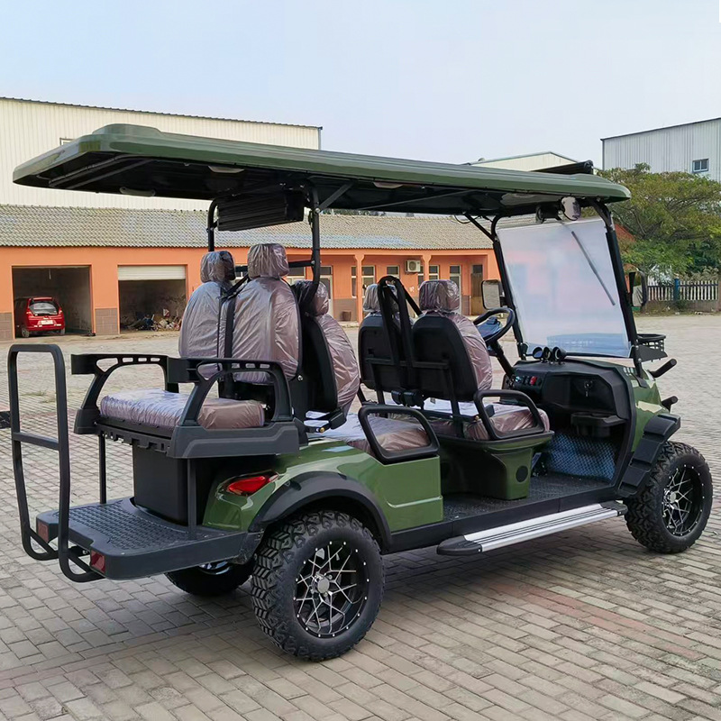 Cross-Border Golf Carts with 4-8 Seats, Resort Shuttle Buses, Real Estate Reception Vehicles, Electric Four-Wheel Sightseeing Vehicles