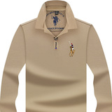 Хлопковый лонгслив, весенняя трендовая футболка polo, с вышивкой