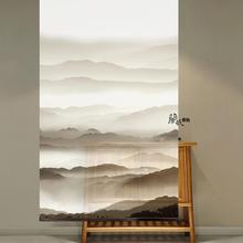 ✅窗帘免打孔杆卷帘软隔断屏风入户软隔断屏风帘悬挂帘式屏风0342